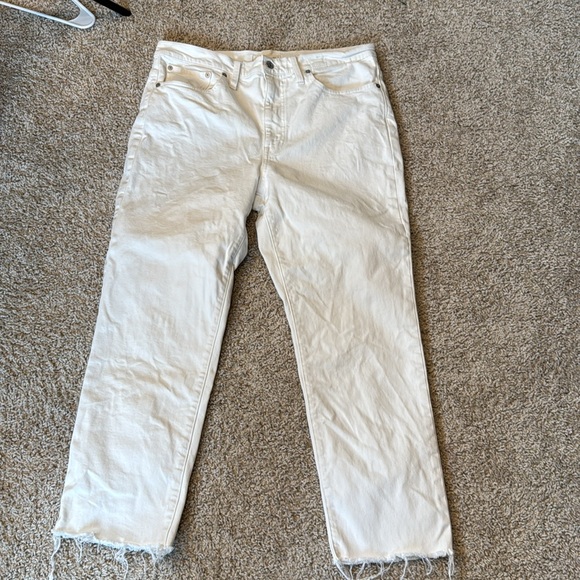 Madewell The High-Rise Slim Boyjean in Tile White - Picture 11 of 16